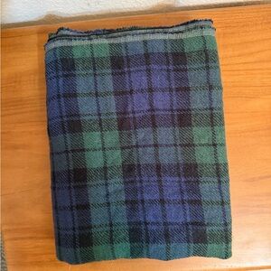 LOFT Green and Blue Plaid Infinity Scarf